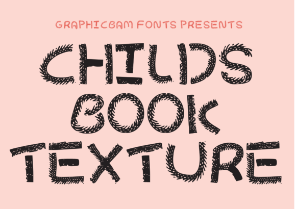 Child's Book Texture: A Playful Display Font for Nostalgic Branding