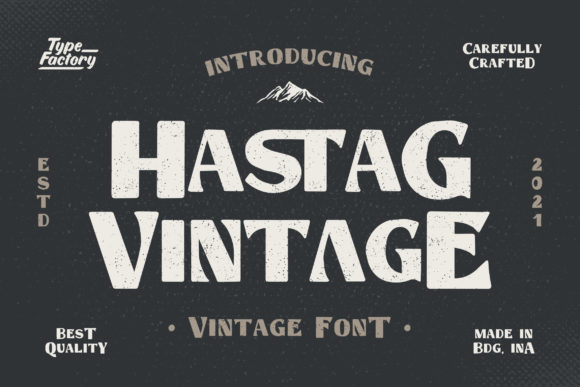 Hastag Vintage: A Bold Display Font for Business Branding