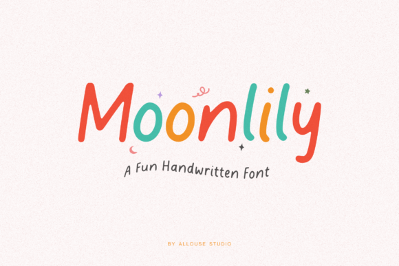 Moonlily: A Playful Display Font for Colorful Brand Identities