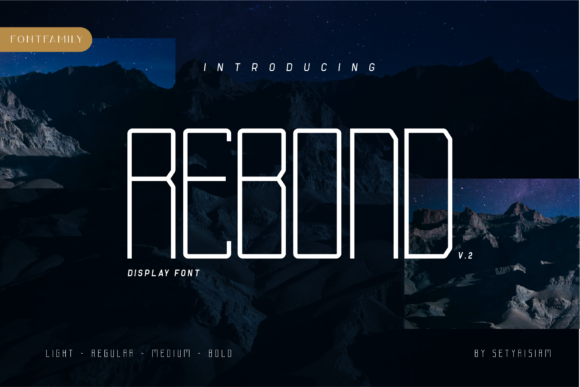 Rebond: A Robotic-Chic Display Font for Crafters and Makers
