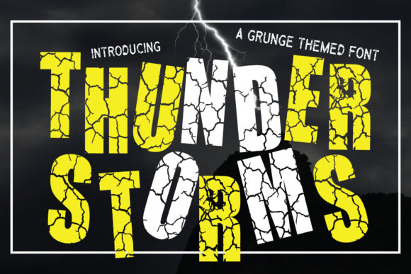 Thunderstorms Font: A Bold Display Typeface for Business Branding